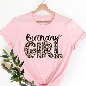 Leopard Geburtstag Mädchen Jugend Shirt, Mädchen Geburtstag Party, Geburtstagsparty Mädchen Shirt, Geburtstag Shirt, Geschenk für Geburtstag, Geburtstag Mädchen Outfit