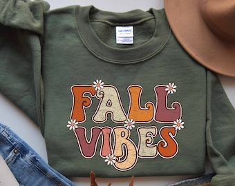 Fall Vibes Sweatshirt, Halloween Sweatshirt, Fall Sweatshirt, Fall Leopard Sweatshirt, Fall Time Sweatshirt, Cute Thanksgiving Sweatshirt