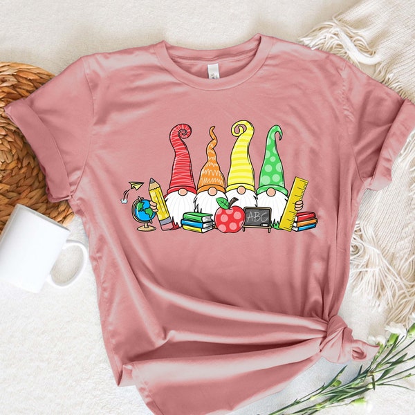 Gnome Teacher Shirt, Gnome Teacher Shirt, Back to school Shirts, Cute Teacher Shirt, Teacher Gift Ideas, Gnomes back to school shirt