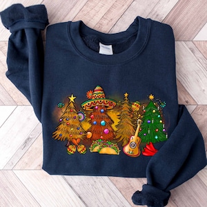 Feliz Navidad Sweater - Gift For Christmas - Spanish Merry Christmas Sweater - Mexican Hoodie - Holiday Sweater - Santa Hat Sombrero Hoodie