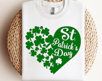 Heart Patricks Day Sweatshirt, Shamrock Sweatshirt, St Patrick's Day Sweatshirt, St. Patrick's Day Gift, Irish Mom Sweatshirt, Lucky Sweater