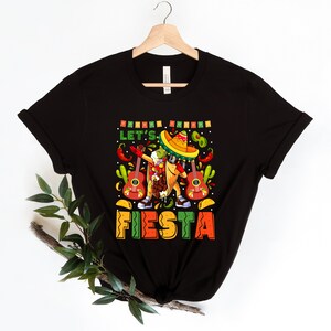 Cinco De Mayo Fiesta Shirt For Women, Mexican Fiesta Party Gifts, Cinco De Mayo Girl Outfit, Mexico Girls Trip T-Shirts, Let's Fiesta Shirt image 3