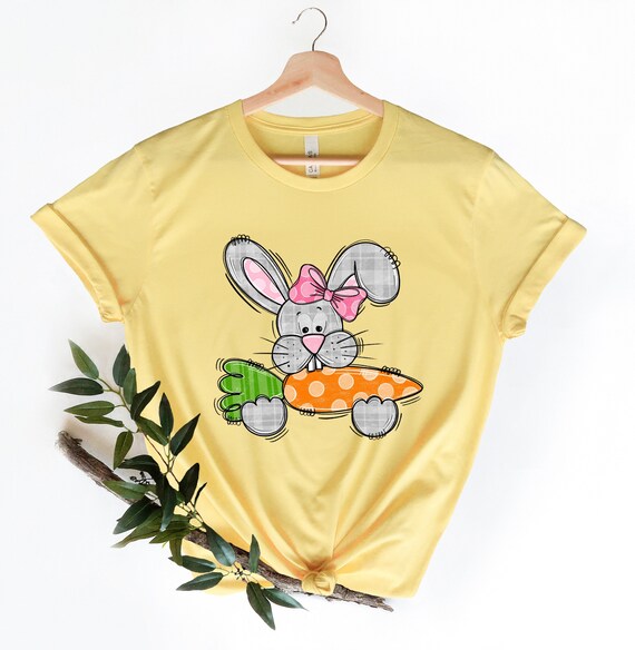 Girls Easter T-Shirt Bunny Rabbit Face Unicorn Shirt Gift Girls Easter T-Shirt Bunny Rabbit Face Unicorn Shirt Gift