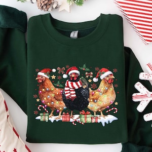 Chicken Christmas Sweatshirt, Christmas Chicken Shirt, Funny Christmas Chicken Shirt, Chicken Christmas Sweatshirt, Chicken Sweatshirt