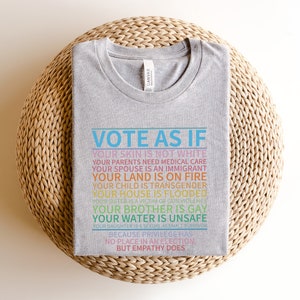 Vote As If Shirt, LGBTQ Shirt, LGBTQ Rights Shirt, Human Rights Shirt, Pride Shirt, Proud Shirt, Pride Month, Roe v Wade Shirt, Vote Gift bild 4