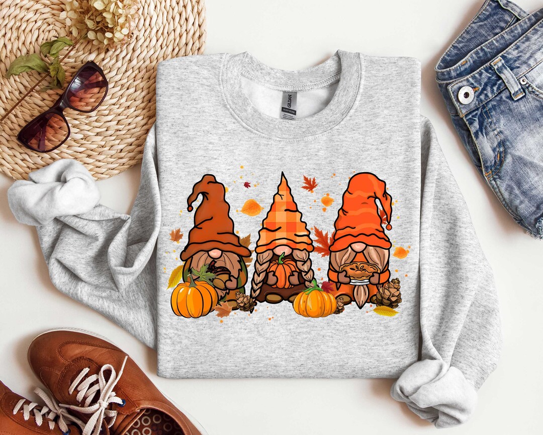 Faceless Gnomes Graphic Drop Shoulder Sweatshirt main image 0