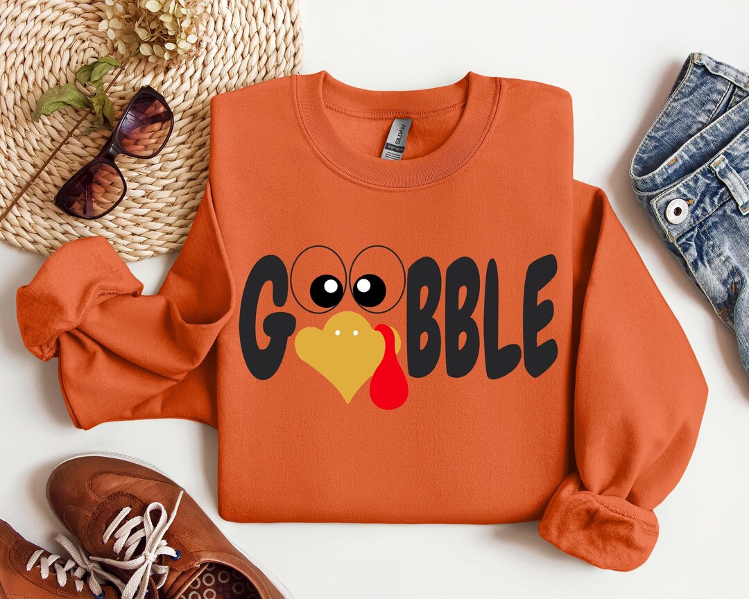 GOBBLE Letter Graphic Thanksgiving Shift Sweatshirt main image 1