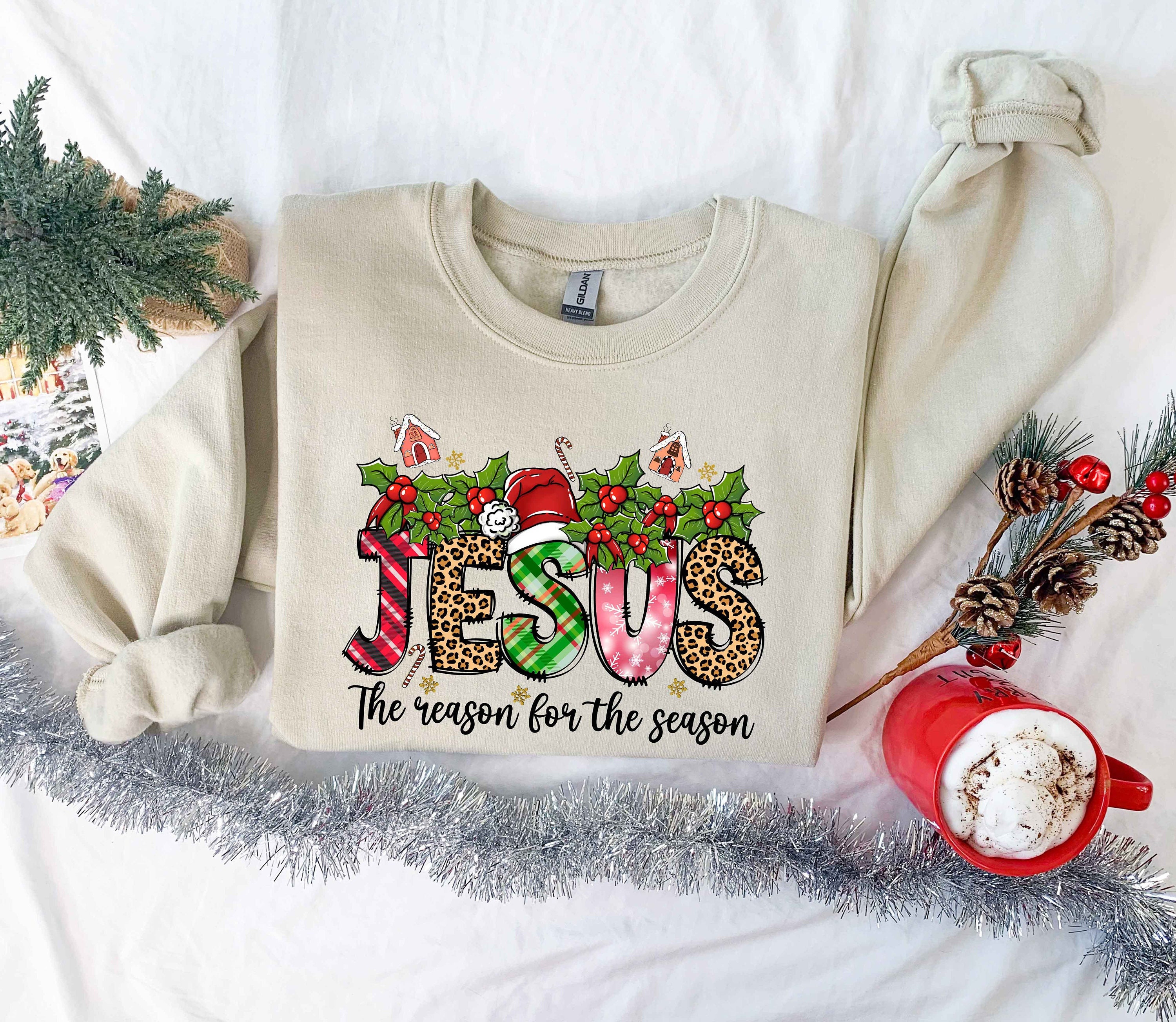 Jesus The Reason For The Season Sweatshirt, Faith Christmas Sweatshirt, Jesus Christmas Sweatshirt, Christmas Sweatshirt, Christmas Hoodie