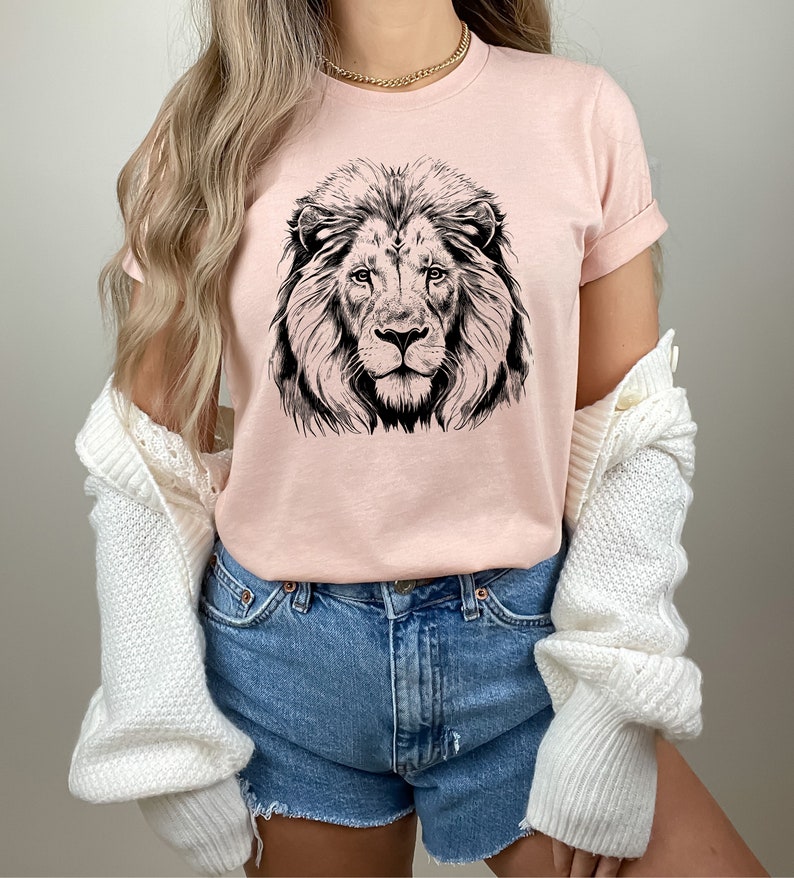 Camisa de rosto de leão, camisa de leão majestoso, camisa de leão selvagem, camisa de amante de animais, camisa de animal, camisa de rosto de animal, camisa tribal africana, camisa de zoológico imagem 4