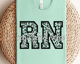 Registered Nurse Leopard Shirt, Registered Nurse Sweatshirt, RN T-Shirt, Nurse Hoodie, Cute Nurse Tee, Leopard Nurse Shirt, Gift for Nurse