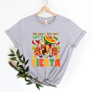 Cinco De Mayo Fiesta Shirt For Women, Mexican Fiesta Party Gifts, Cinco De Mayo Girl Outfit, Mexico Girls Trip T-Shirts, Let's Fiesta Shirt image 2