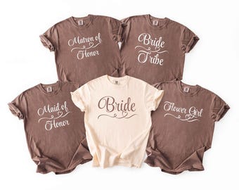 Comfort Colors® Bride Tribe Shirts, Bride To Be Shirt, Bachelorette Shirts, Bridesmaid Proposal Gift, Hen Party Shirts, Bridal Shower Shirt