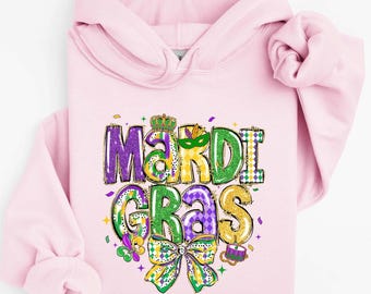 Mardi Gras Sweatshirt, Mardi Gras Sweater, Knitted Mardi Gras Sweatshirt, Mardi Gras Sweatshirt, Mardi Gras Gift, Mardi Gras Season Gift