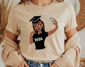 Black Girl 2026 Graduate T-Shirt, Funny Graduate Tee, African American Woman Tee, Graduation 2026 Shirt, Graduation Tee, Graduation Gift Tee