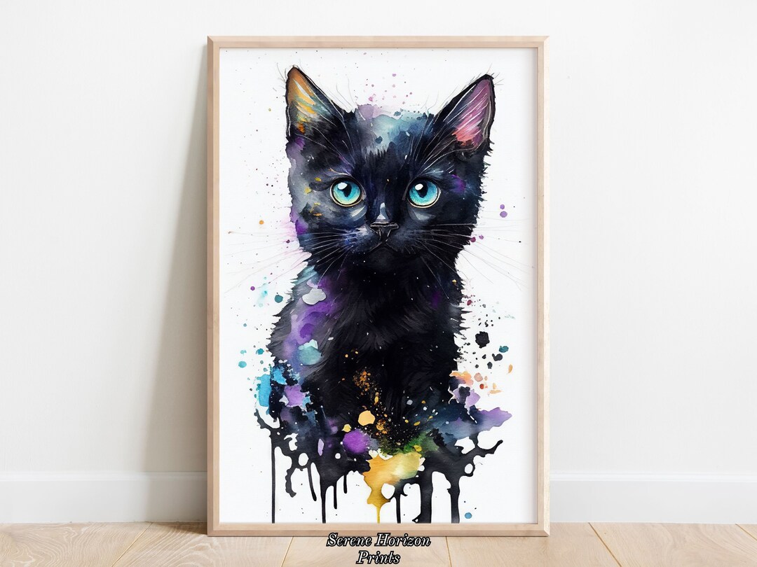 Watercolor Kitten Portrait | PRINTABLE Wall Art | DIGITAL Art Print ...