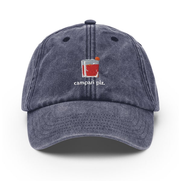 Chapeau vintage pour les amoureux de CAMPARI, CAMPARI S'IL VOUS PLAIT ! cadeau tendance pour fête/anniversaire