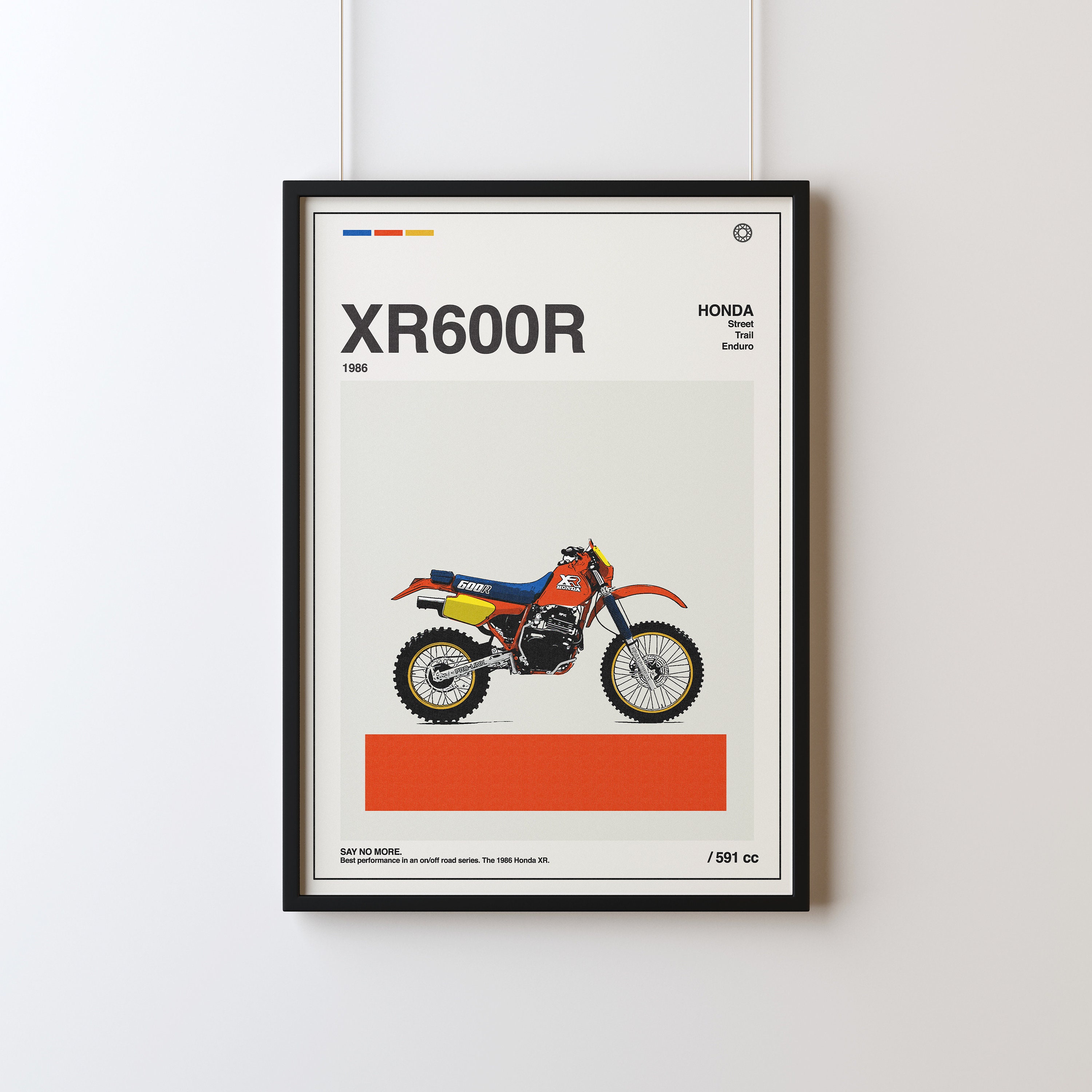 Poster Frame Rims Honda XR600R 1986 Golden Rims Vintage Poster! Retro Design Print - Etsy