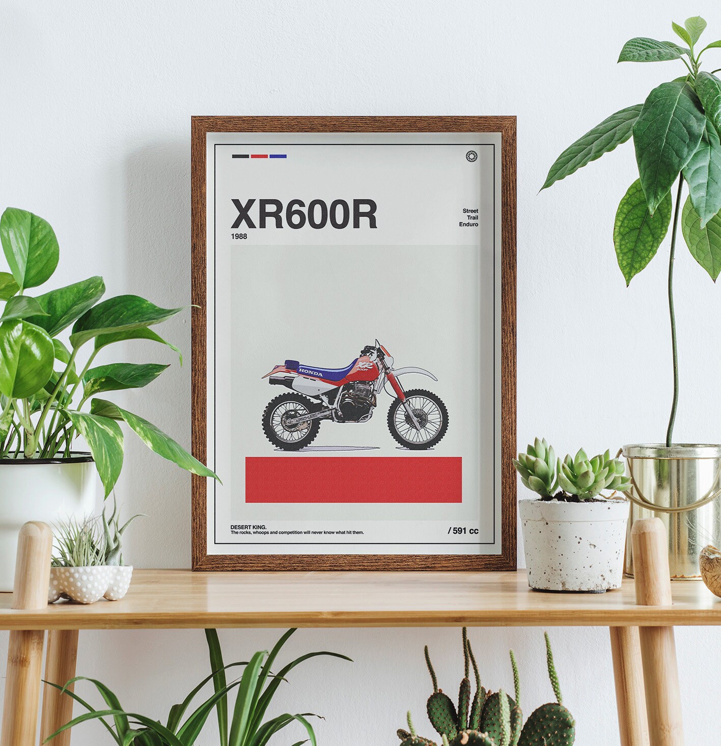Honda XR 600 1988 Vintage Poster, Retro Motorcycle Wall Art - Etsy