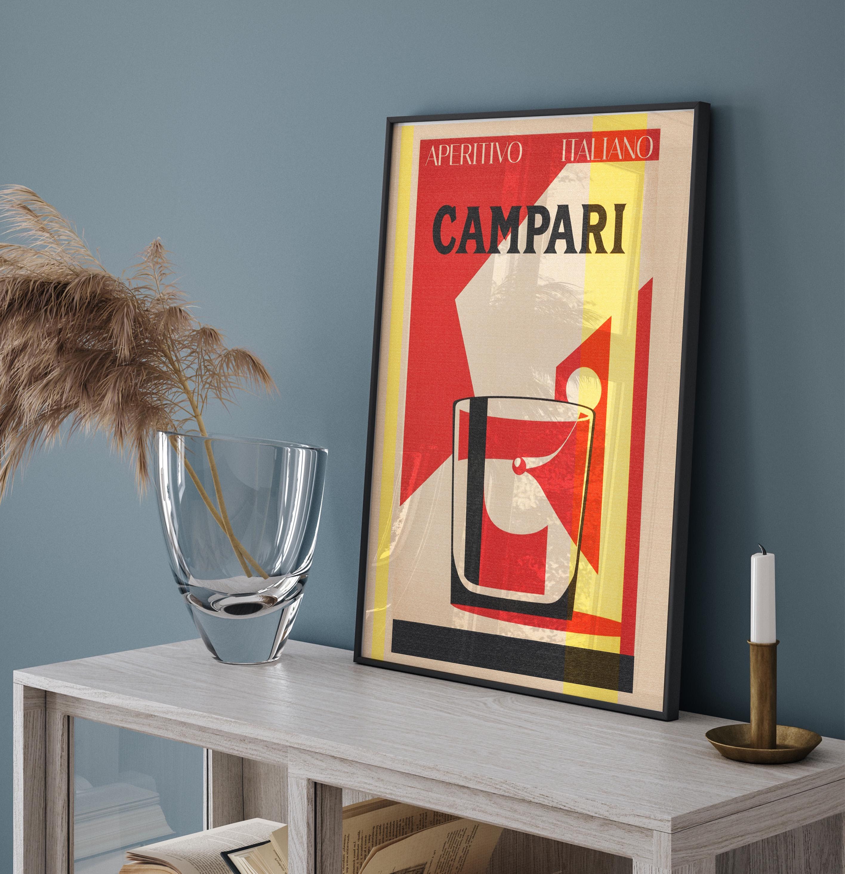 額縁付きポスター画　campari ポスター - Etsy 日本
