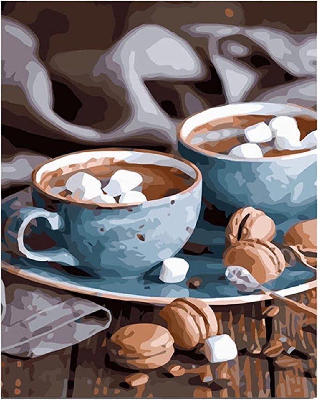 Paint by Numbers Coffee Time Painting by Numbers Kit for Adults Kids