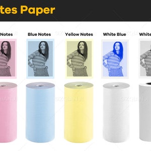 Bunte Mini Rollen Thermopapier für Fotodrucker, 58 mm, 57 x 30 MM, DIY, Klebeetikett, Quittungskarte, Peripage A6, A8, P1