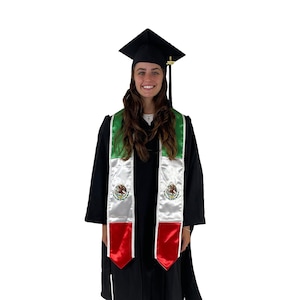 International Flag Graduation Academic Sash Stole College Class of 2025 Estola Seniors University High School Graduation Day Unisex Adults