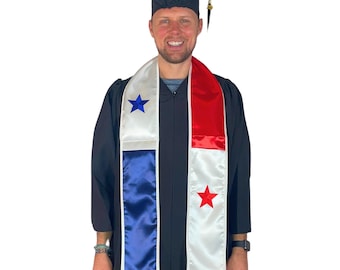 Panama Graduation Stole | Panamanian American Graduación Estola College Sash Class of 2026 University High School Grad Gift Adult Unisex