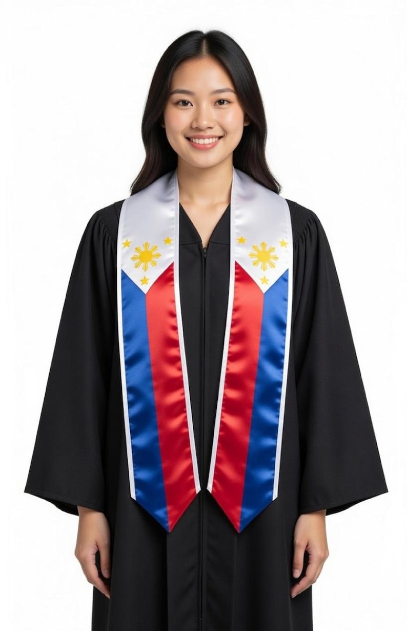 Philippines Graduation Stole Filipino Graduation Sash Class of 2026 Graduation Day Gift Adult Unisex