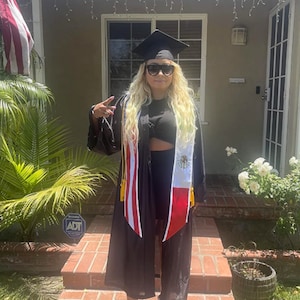 Mexico Graduation Stole | Mexican Combination Sash Graduación Estola College Class of 2025 University Graduation Day Grad Gift Adult Unisex