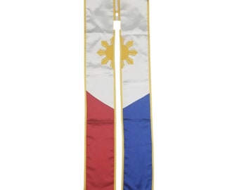 Custom Filipino Graduation Sash, Philippines-American Flag