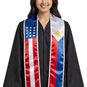 Philippines Graduation Stole Filipino Graduation Sash Class of 2026 Graduation Day Gift Adult Unisex