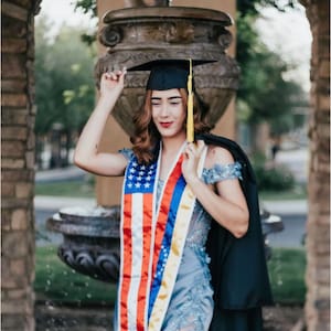 Graduation Stole Mexico, Puerto Rico, Dominican Republic, Haiti, and Latin America 1 Flag Class of 2025 Graduation Day Academic Sash Gift