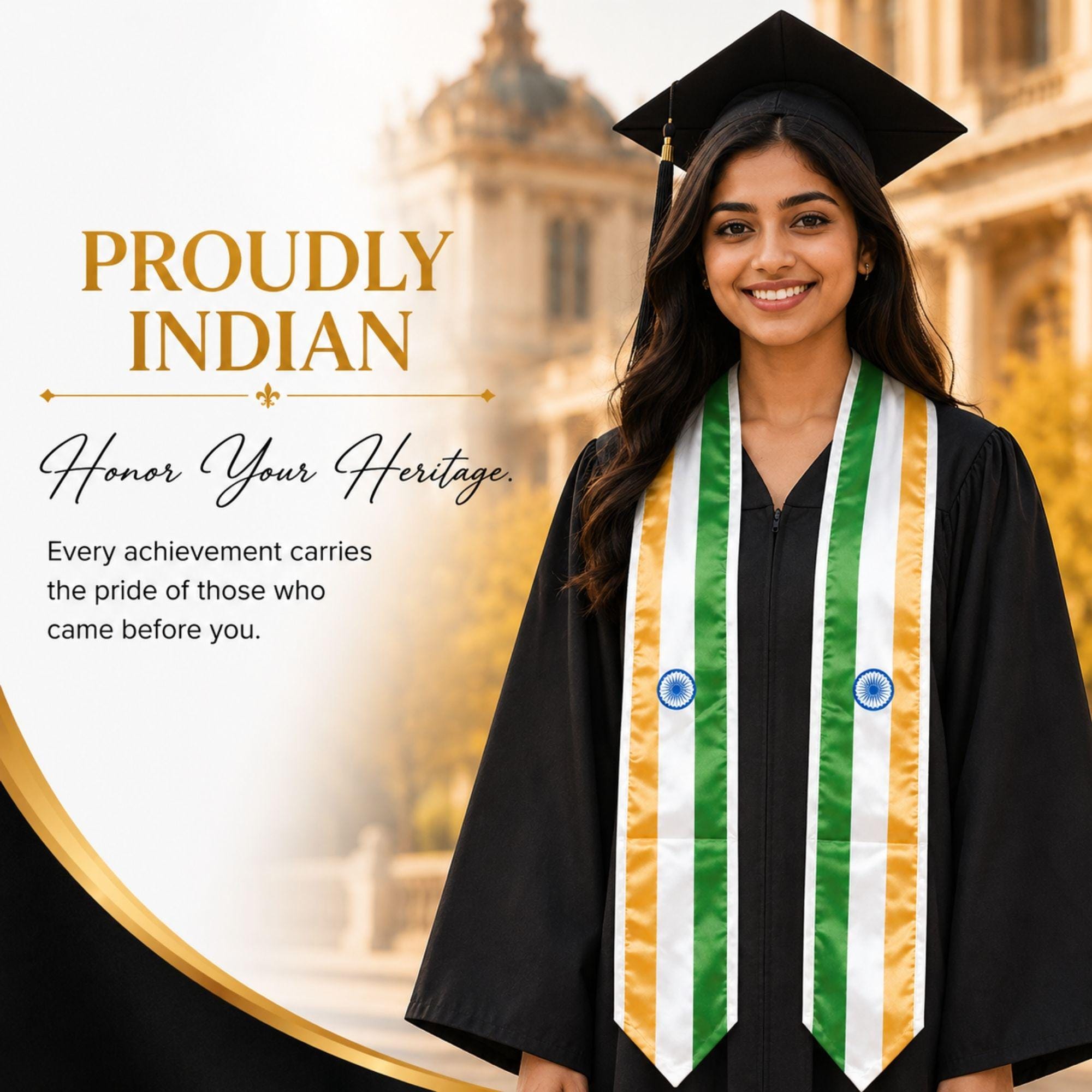 indian graduation dress India Stole | American Graduation Sash Class of 2026 Graduation Day Gift Adult Unisex girl indian graduation