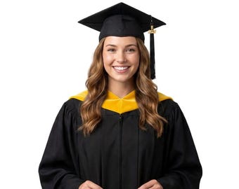 M.Sc. Master Hood in Science Graduation Golden Yellow Velvet | Master of Biology, Computer Science, Mathematics, and Physics Regalia