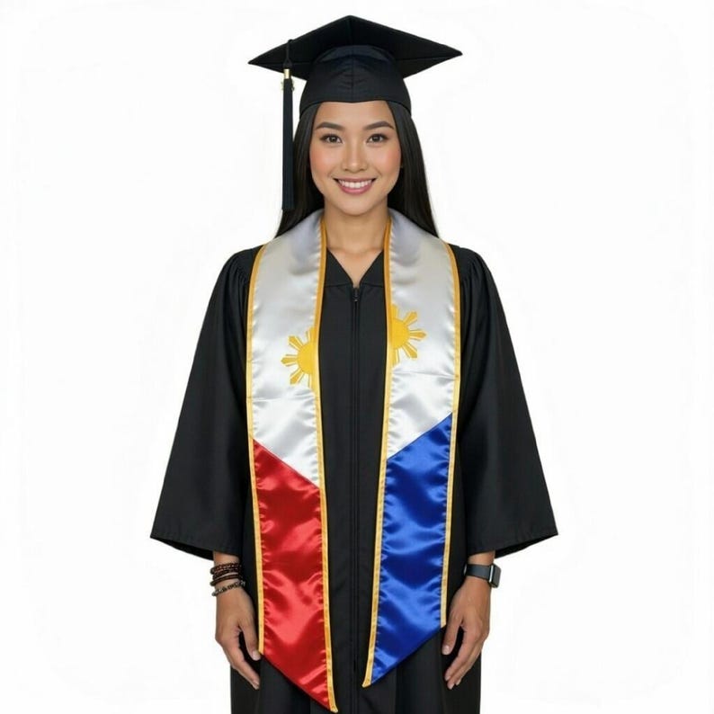 Philippines Graduation Stole Filipino Graduation Sash Class of 2026 Graduation Day Gift Adult Unisex
