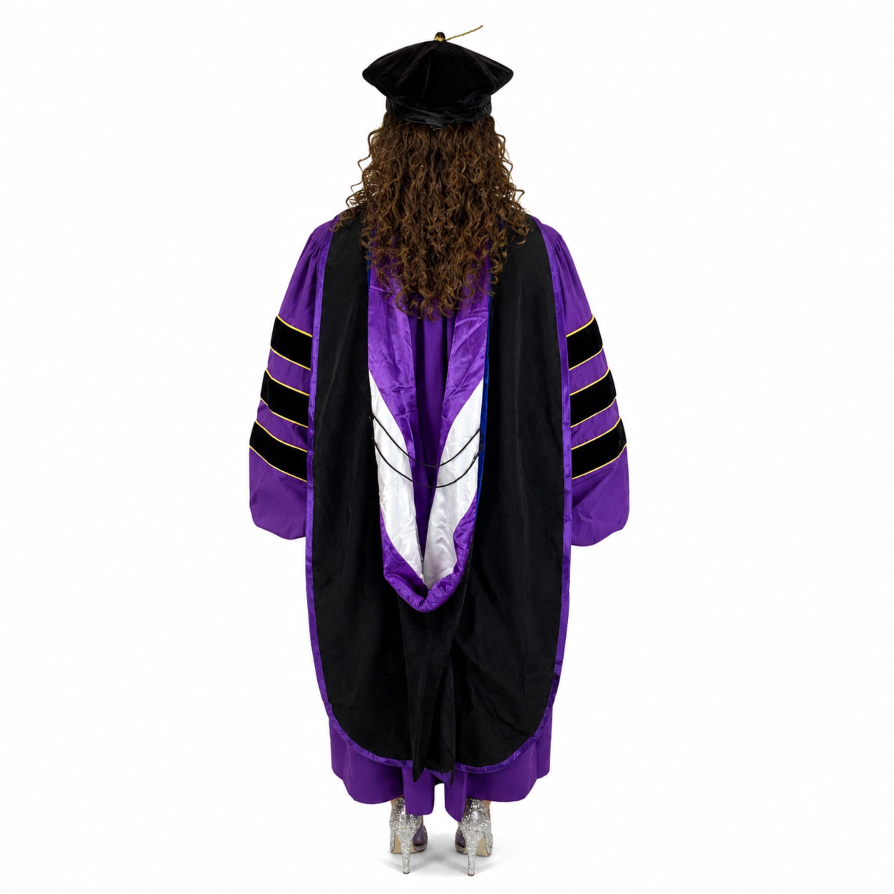graduation dress for doctorate degree Deluxe Doctoral Gown Tam