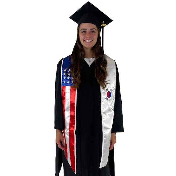 South Korea Graduation Stole | Korean American University Graduation Sash College Class of 2026 Grad Gift Adult Unisex South Korea Graduation Stole | Korean American University Graduation Sash College Class of 2026 Grad Gift Adult Unisex