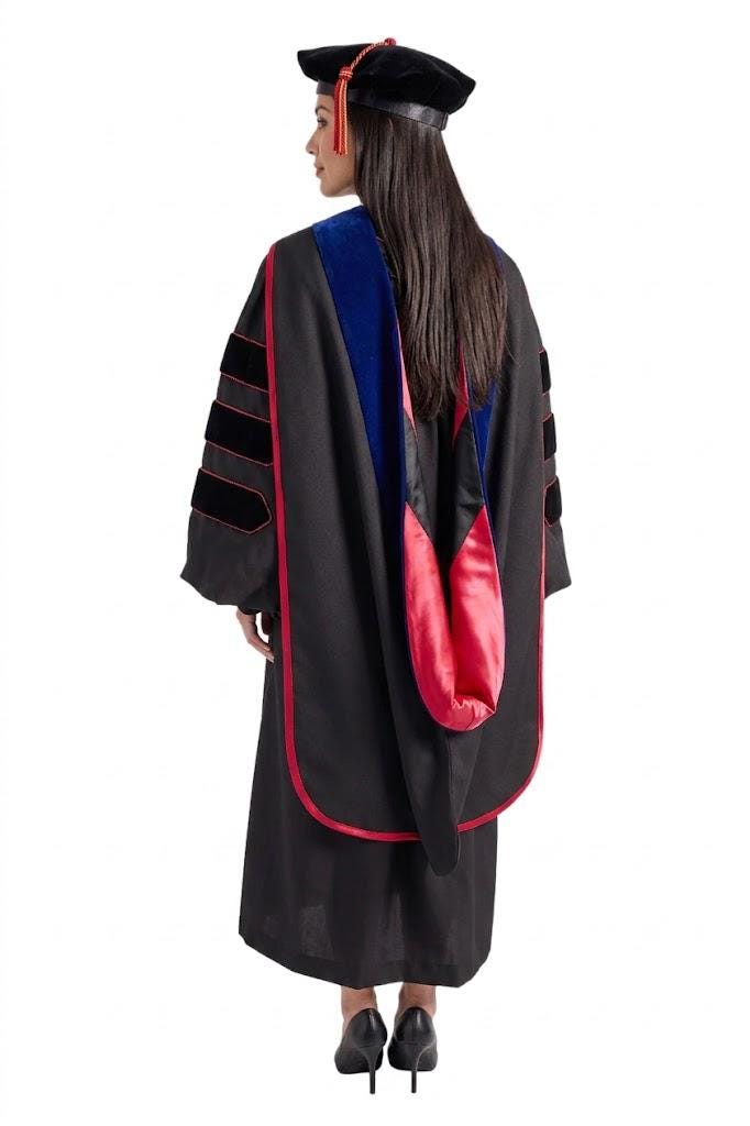 Uga Doctoral Robe Georgia Doctoral Regalia Set – Phd Gown, Hood and Tam Academic Attire ...