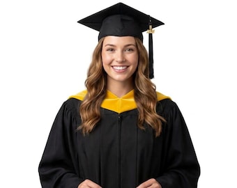 MSc Graduation Set: Cap, Gown, Hood, Tassel | Master of Science Regalia, University Colors