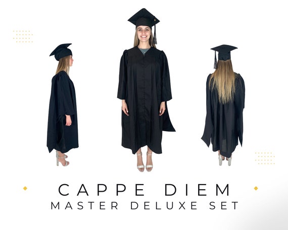 Deluxe Doctoral Graduation Gown|Graduation Regalia|PHD Gown with Gold –  MyGradDay