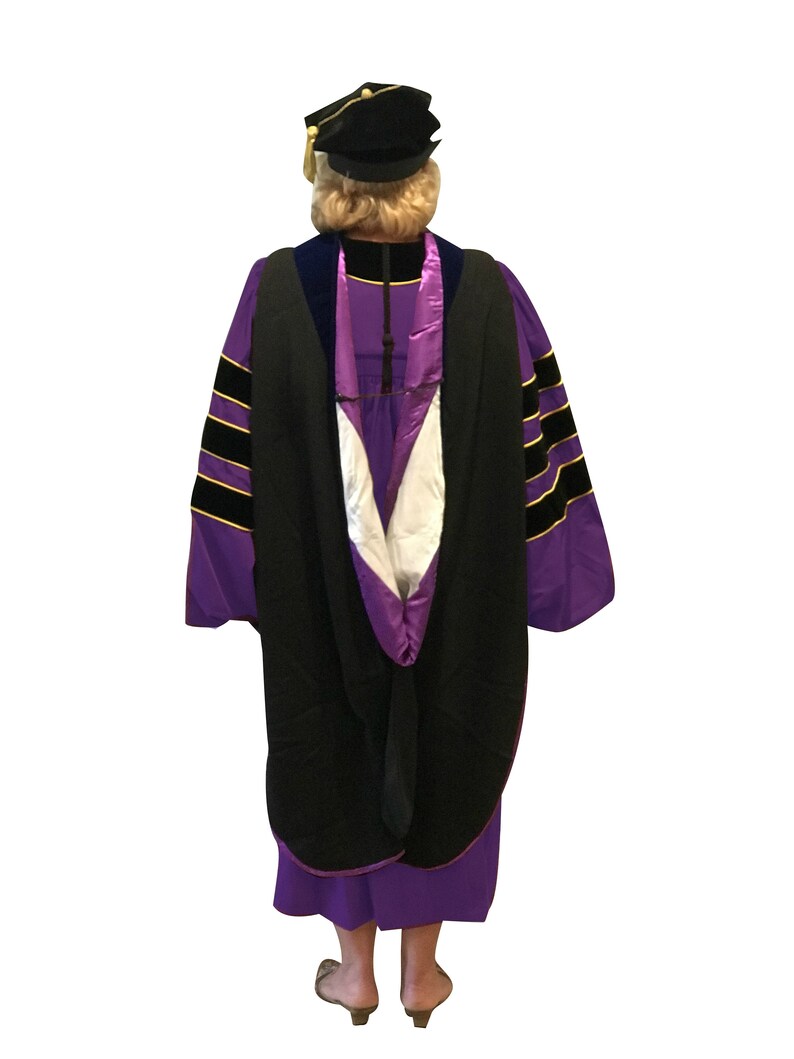 Cappe Diem Doctoral Purple Gown Hood and Tam Deluxe Set Etsy