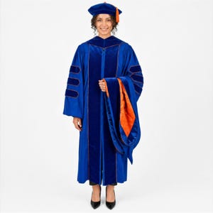 University of Florida Doctoral Regalia Replica | Graduation Gown, Hood & Tam Set for Doctorate Students, Faculty, and Professors