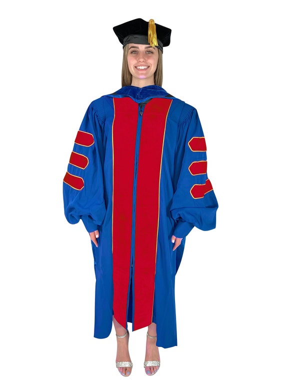 graduation dress doctorate Custom Deluxe Doctoral Gown, Tam and Hood Package