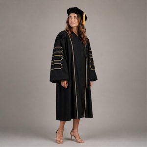 doctorate graduation dress Jun Yingxian Doctoral Suit the School of Law Academic Graduation Gown Robe For