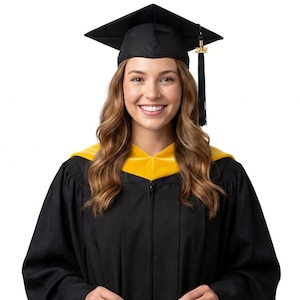 M.Sc. Master Hood in Science Graduation Golden Yellow Velvet | Master of Biology, Computer Science, Mathematics, and Physics Regalia