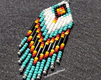 Arizona Inspired Small Beaded Earrings / Western Earrings