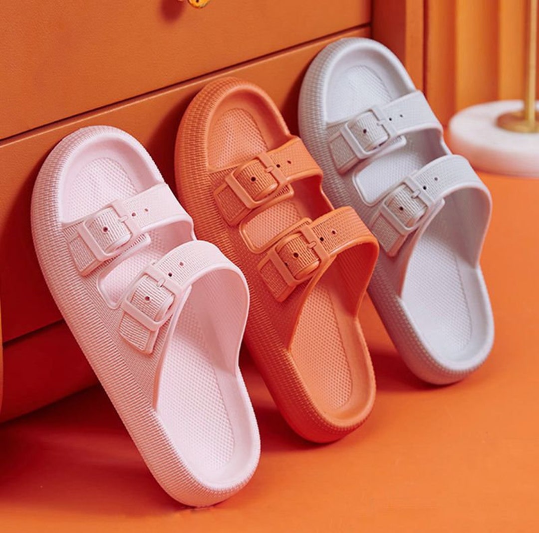 Thick Platform Cloud Slippers Summer Slides for Women Buckle Etsy