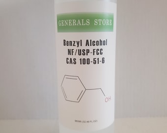 Agente bacteriostático solvente de grado USP de alcohol bencílico Pureza alta 32 oz
