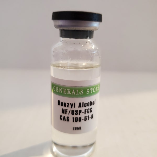 Benzyl Alcohol USP Grade Solvent Bacteriostatic Agent High Purity 20ml