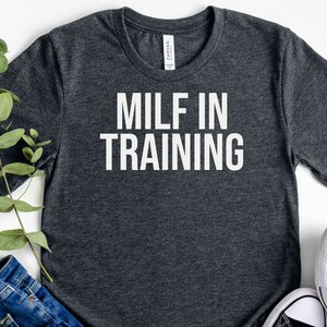 Milf In Training Y2K Shirt Y2K Baby Tee Y2K Crop Top Tee Funny Y2K T-shirt Gift for Her Y2K Crop T-Shirt Y2K Crop Top Funny Baby Tee